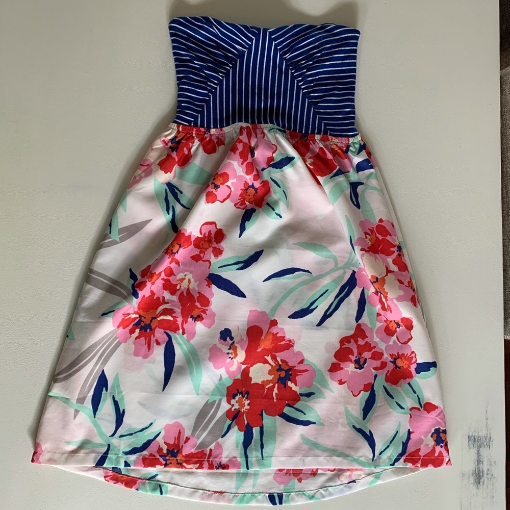 XS, Roxy, strapless floral summer dress